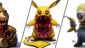 Winnie Puuh, Pikachu & Co.: So fies sehen die Cartoon-Helden eurer Kindheit als Monster aus