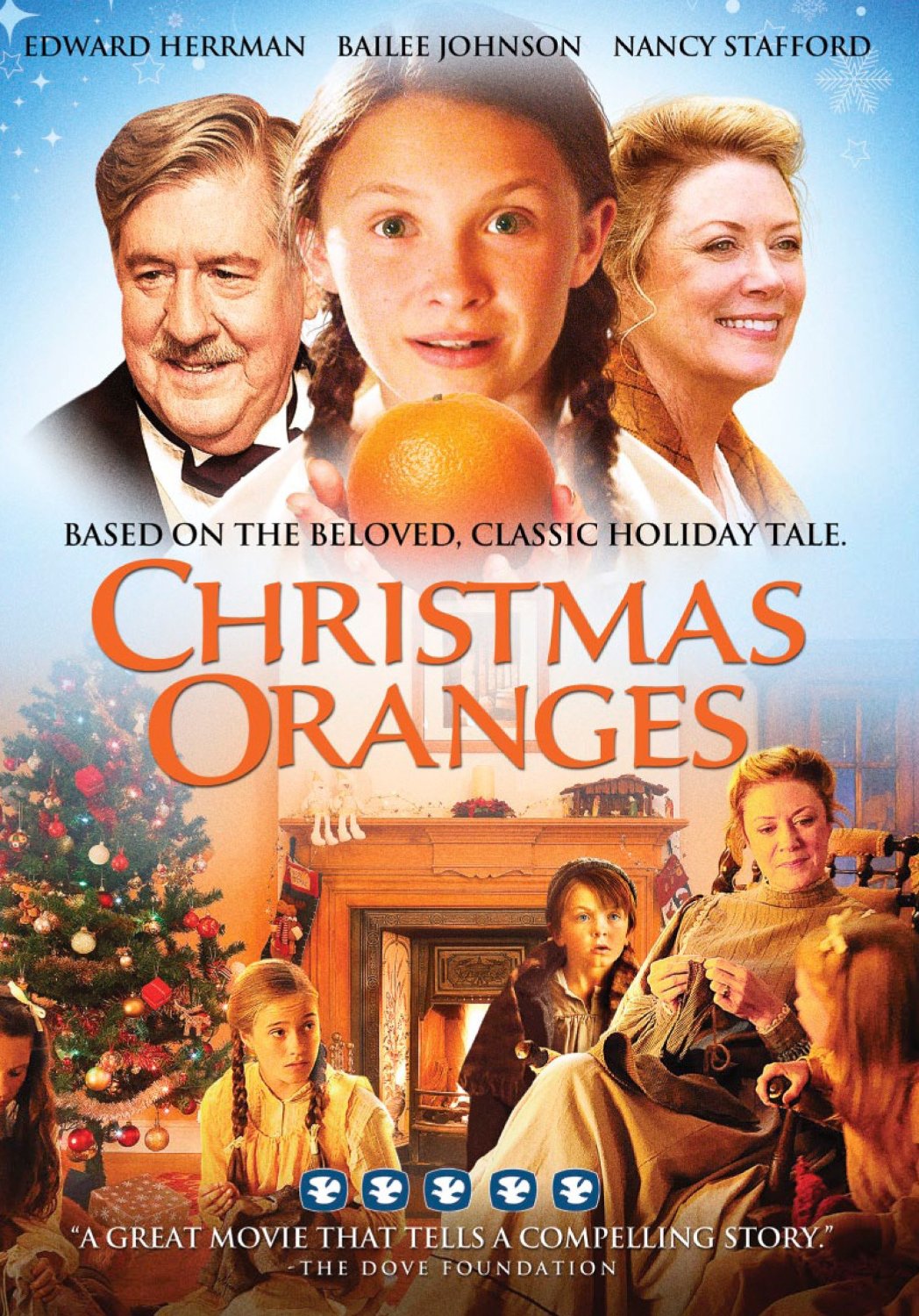 poster zum orangen zu weihnachten  eine klassischschöne