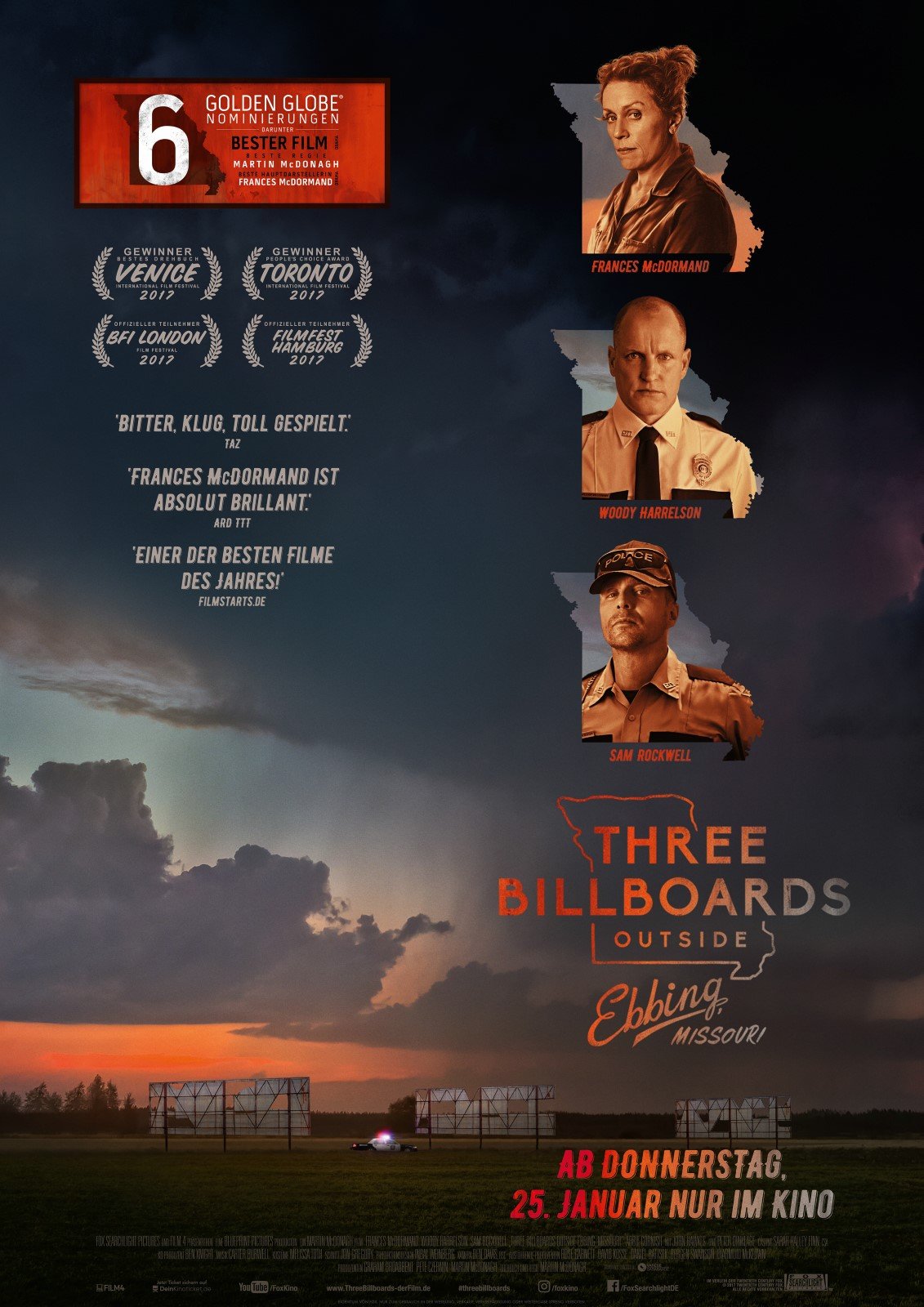 Anschauen Three Billboards Outside Ebbing, Missouri film in Deutsch mit englischen Untertiteln in FULL HD