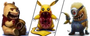 Winnie Puuh, Pikachu & Co.: So fies sehen die Cartoon-Helden eurer Kindheit als Monster aus Winnie Puuh, Pikachu & Co.: So fies sehen die Cartoon-Helden eurer Kindheit als Monster aus