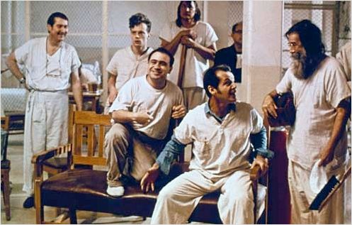 Einer flog über's Kuckucksnest Bild Jack Nicholson, Milos Forman