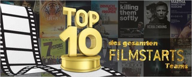 2012: Die Toplisten des gesamten FILMSTARTS-Teams