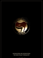 Poster der ANTIFA - Schulter an Schulter, wo der Staat versagte