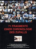 Poster der 71 Fragmente einer Chronologie des Zufalls