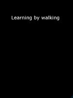 Poster der Learning by walking