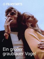 Poster der Ein großer graublauer Vogel