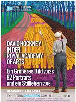 Poster der David Hockney in der Royal Academy of Arts