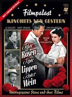 Poster der Rote Rosen, rote Lippen, roter Wein