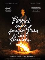 Poster der Porträt einer jungen Frau in Flammen