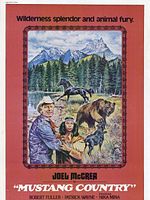 Poster der Mustang, Bär und Jäger