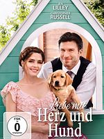 Poster der Liebe mit Herz und Hund