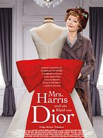 Poster der Mrs. Harris und ein Kleid von Dior