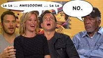 Interview zu "The LEGO Movie" mit Chris Pratt, Elizabeth Banks, Morgan Freeman, Will Arnett, Chris Miller und Phil Lord