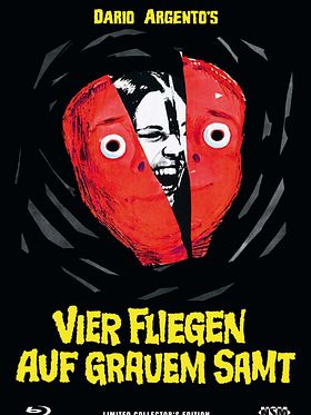 Poster der Vier Fliegen auf grauem Samt