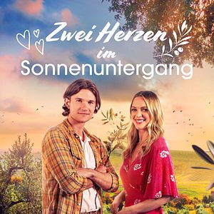 Bilder Zwei Herzen im Sonnenuntergang