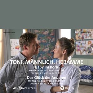 Bilder Toni, männlich, Hebamme - Baby im Korb