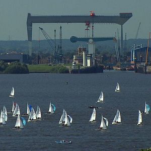 Bilder Die Elbe von oben