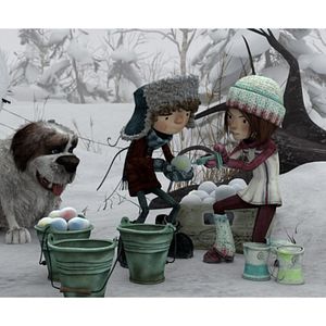 Bilder Cleo und die Schneeballschlacht