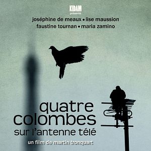 Bilder Quatre colombes sur l'antenne télé