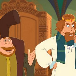 Bilder Tri bogatyrya i Kon' na trone