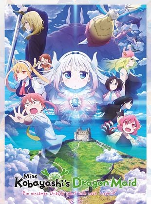 Filmposter von Miss Kobayashi's Dragon Maid: Ein einsamer Drache sehnt sich nach Liebe