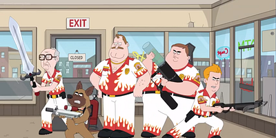 Poster der Serie Tucker Carlson ist ein riesiger Dödel