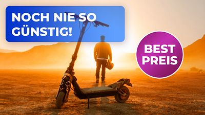 bild aus der news Beliebter E-Scooter rast auf historischen Tiefstpreis zu: Preis-Leistungs-Flitzer mit 55 km Reichweite jetzt mit über 200€ Rabatt!