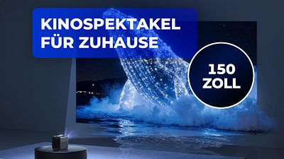 bild aus der news 500 Euro Rabatt auf echtes Kinofeeling für zuhause: Dieser 4K-Laser-Beamer erzeugt ein gewaltiges 150 Zoll großes Bild