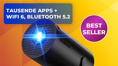 bild aus der news Bis zu 240 Zoll Bildschirmdiagonale für unter 100 Euro: Dieser kompakte Beamer ist der Bestseller auf Amazon!