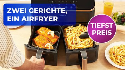 bild aus der news 6 Funktionen, zwei Kammern, ein Airfryer: Schnappt euch die Geheimwaffe für eure Küche zum Tiefstpreis bei Amazon