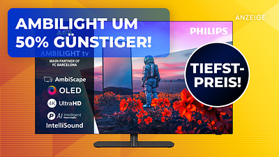 bild aus der news OLED-TV zum halben Preis: Philips Ambilight macht euer Wohnzimmer zum Heimkino