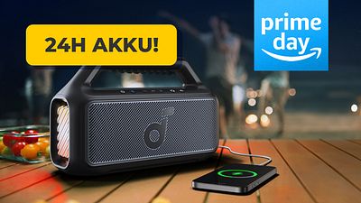 bild aus der news Bluetooth-Lautsprecher am Prime Day für unter 90 Euro mit fettem Sound: Dank Mega-Akku geht die Party den ganzen Tag!