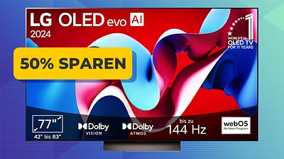 bild aus der news Spitzen-OLED mit 77 Zoll zum Tiefstpreis bei Amazon: Dieser 4K-Smart-TV kostet unfassbare 2.300 Euro weniger!