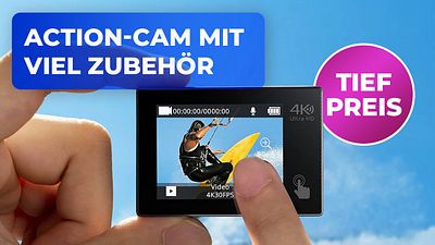 bild aus der news Komplettes 4K-Action-Cam-Set für knapp 100 Euro: Die GoPro-Alternative ist der perfekte Begleiter für den Sommerurlaub