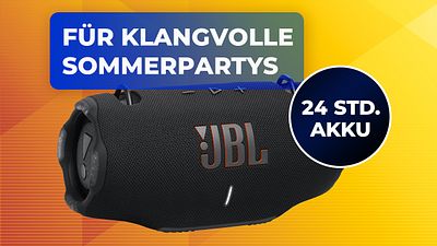 bild aus der news Vor dem Sommer nochmal richtig günstig: Der JBL Xtreme 4 Bluetooth-Lautsprecher sorgt bei der nächsten Party für richtig Stimmung