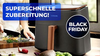 bild aus der news Volle Power zum kleinen Preis: Diese fast 50% reduzierte Cosori-Heißluftfritteuse zaubert knusprige Pommes in Rekordzeit