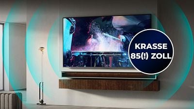 bild aus der news Fast 2 (!) Meter breit: Beeindruckender 85-Zoll-TV bietet Dolby Vision, Atmos, einen Subwoofer und mehr
