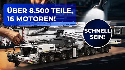bild aus der news Über 120 cm lang, über 8.000 Teile stark: Beim Anblick dieses Schwerlastkrans schlottern LEGO die Knie