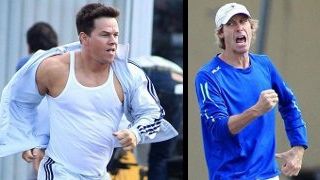 bild aus der news "Pain and Gain"-Setfotos: Michael Bay macht Bodybuilder Mark Wahlberg Beine