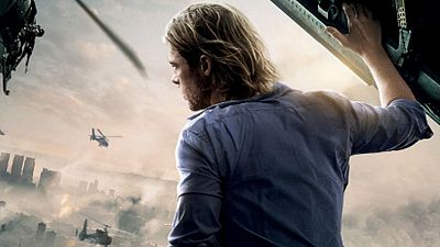 bild aus der news "World War Z": Erstes deutsches Poster zeigt Brad Pitt über brennenden Trümmern einer Stadt