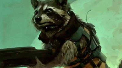 James Gunn begrüßt "Rocket Raccoon" am Set von "Guardians Of The Galaxy"