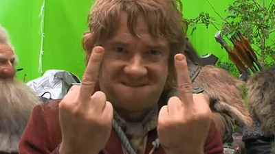 bild aus der news Ein ungezogener Hobbit im großen Martin-Freeman-Stinkefinger-Video
