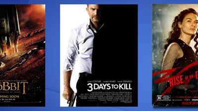 Neue Poster zu "Der Hobbit: Smaugs Einöde", "300: Rise Of An Empire" und "Three Days To Kill" mit Kevin Costner