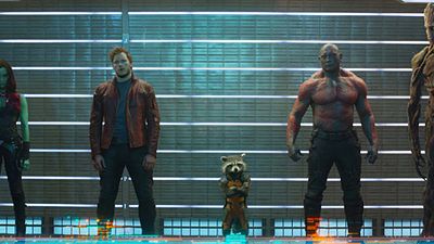 bild aus der news "Guardians Of The Galaxy": Waffenliebender Waschbär, grünes Alien und Baummensch als Spielzeugfiguren