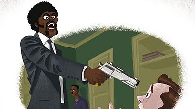 bild aus der news Must-See! Witzige Kinderbuchzeichnungen zu ikonischen Szenen aus "Pulp Fiction", "Der Pate" & Co.