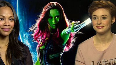 bild aus der news Grüne Schwester, blaue Schwester: Zoe Saldana & Karen Gillan im exklusiven FILMSTARTS-Inteview zu Marvels "Guardians of the Galaxy"