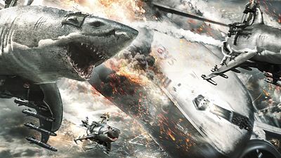 bild aus der news Michaela Schaffrath als Zombie und fliegende Haie: Im exklusiven Trailer zu "Sky Sharks" kennt der Wahnsinn keine Grenzen