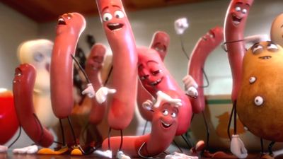 "Sausage Party": Exklusive Posterpremiere mit Wurst zur Animationskomödie für Erwachsene