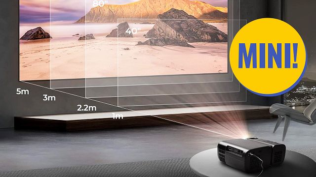 bild aus der news Mini-Beamer mit 6 Meter Bilddiagonale für unter 100 Euro: Nehmt euer Heimkino überallhin mit