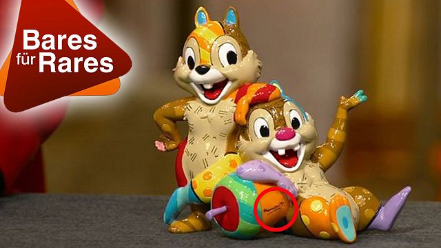 bild aus der news Disney erzielt oft besonders hohe Preise: Wie viel hat dieses "Chip und Chap"-Statue wohl bei "Bares für Rares" eingebracht?